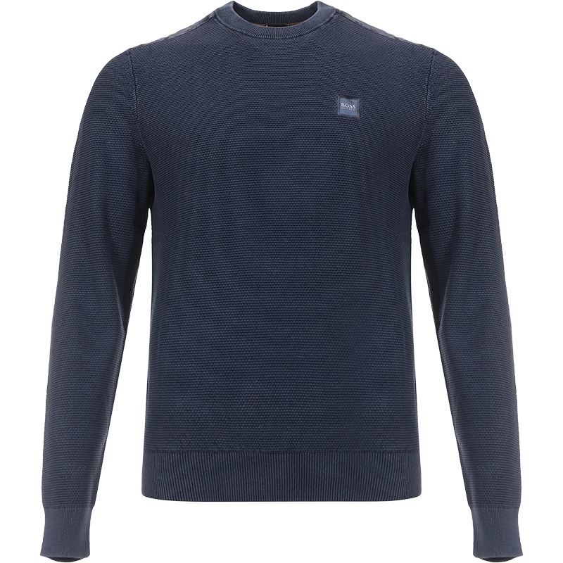 HUGO BOSS 雨果博斯 男士 棉质圆领长袖针织衫 50428883