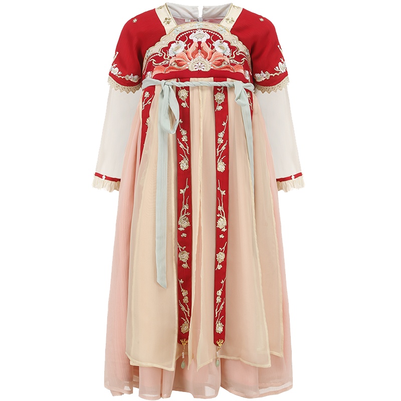 旗铂Qibo红妆汉服中国风唐装超仙春装襦裙古装连衣裙