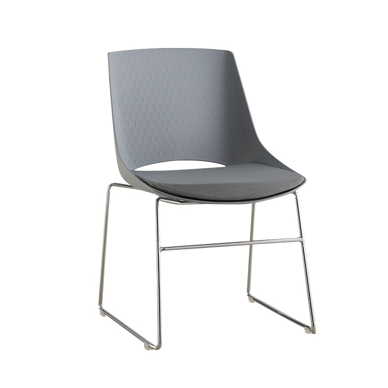 震海ZHWD901培训洽谈椅灰色会议椅弓型椅休闲椅会客椅培训椅电脑椅办公椅简约椅子