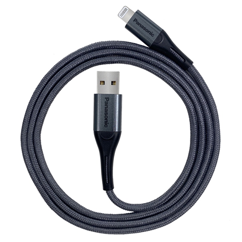 松下苹果数据线通用iPhone12/11Pro/XsMax/XR/X/SE2/8/7/6/ipad MFi认证 编织1米