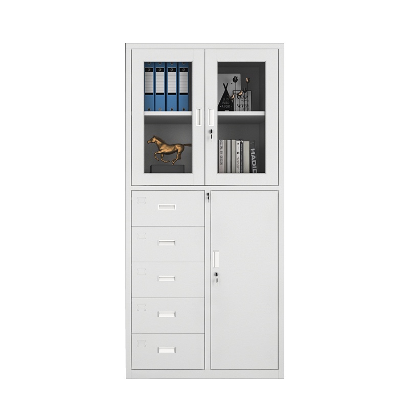 [晋美升]文件柜铁皮柜资料柜财务凭证柜储物柜带锁整理柜子档案柜 偏五斗文件柜