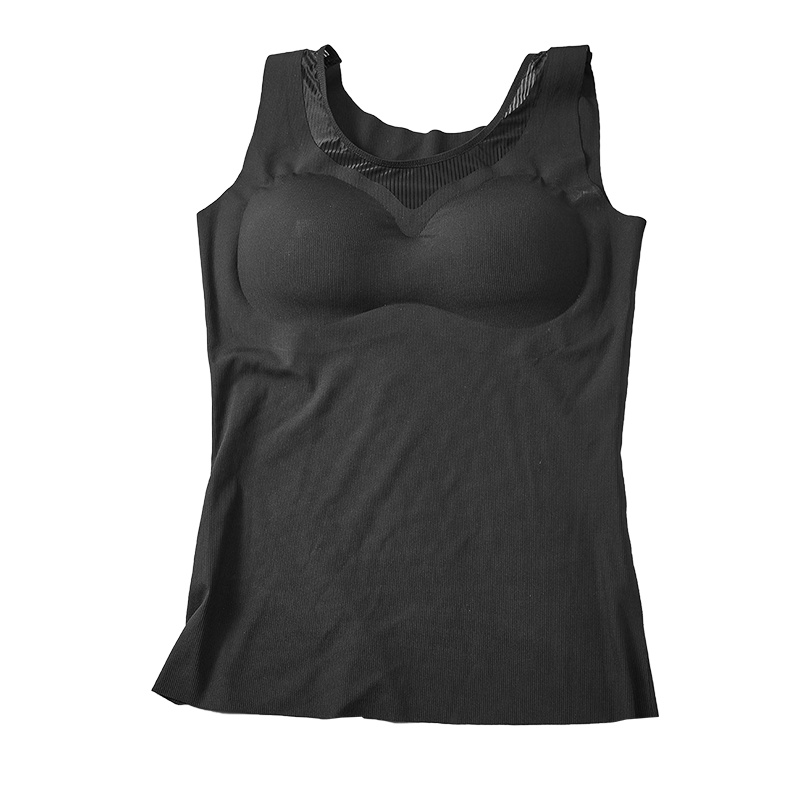 ENK无痕带胸垫无钢圈聚拢内搭文胸一体运动内衣打底衫上衣文胸背心女