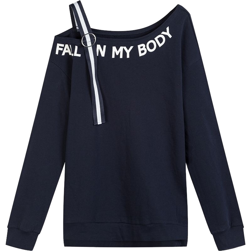 上新拉夏贝尔卫衣女宽松韩版bf原宿风小衫秋冬新款小心机套头上衣10014577