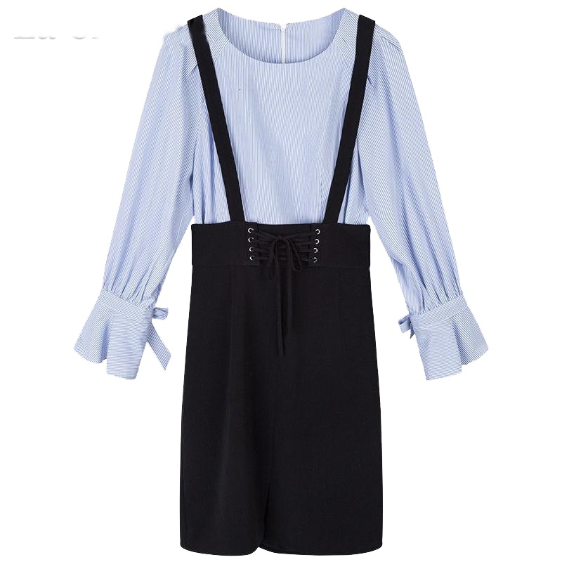 上新拉夏贝尔candie's秋冬新款韩版学院风两件套休闲连衣裙女30081475