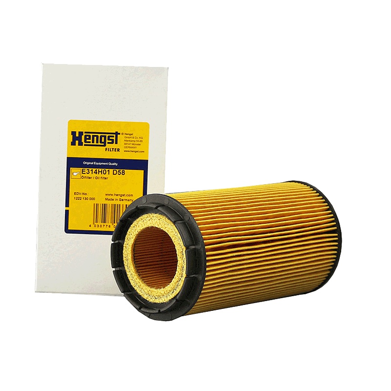 汉格斯特(hengst)机油格滤清器纸芯.原配E314H01 D58适用于辉腾奥迪A8L途锐飞驰欧陆6.0L
