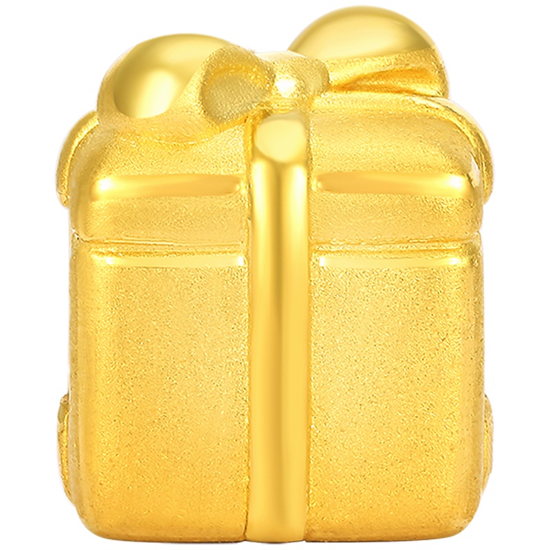 周大福蝴蝶结足金黄金转运珠坠R21513