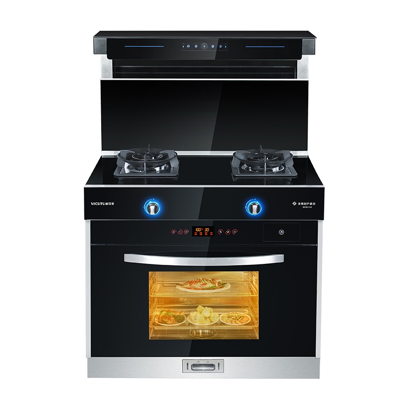 威可多(VICUTU)集成灶 K95A-01X 蒸烤消一体式威可多燃气灶具 头部加热 炫彩按钮 大屏智能体感开关集成灶