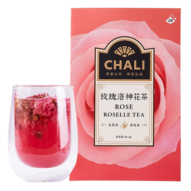 ChaLi 茶里 玫瑰洛神花茶 袋泡茶 盒装 40g