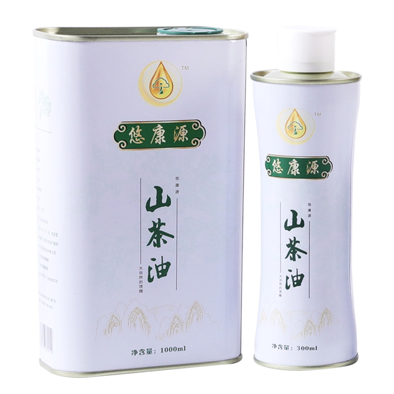悠康源 山茶油非转基因物理压榨家庭食用油礼盒装300mL/瓶