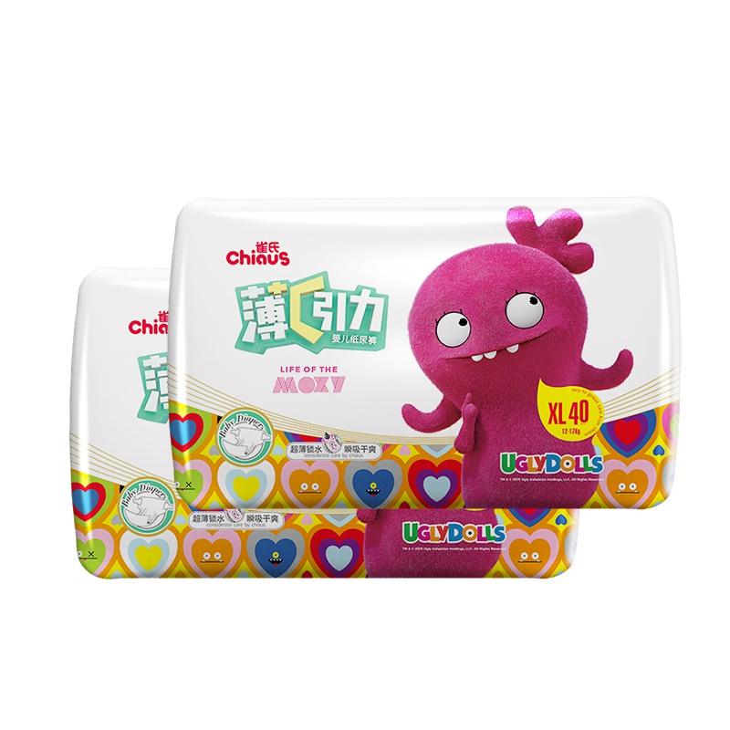 雀氏薄+C引力纸尿裤 加大号XL80 宝宝婴儿尿不湿超薄透气经济装 尿不湿官方旗舰店(12-17kg)