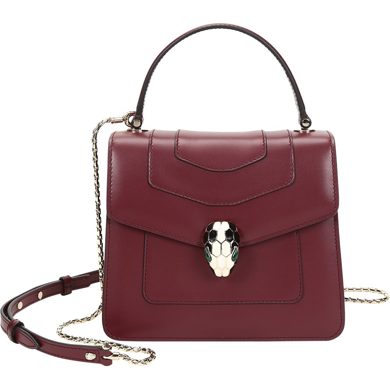 BVLGARI 宝格丽 女士SERPENTI FOREVER系列牛皮蛇头扣手提单肩斜挎包 282264