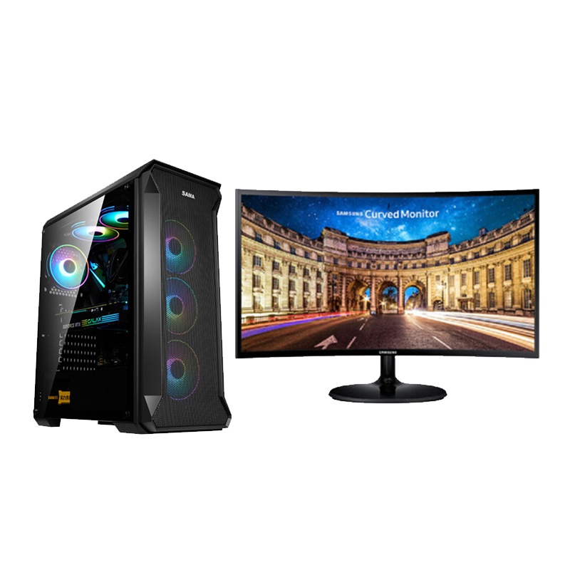 先马(SAMA)坦克3台式电脑(i5-8400 Z370主板 16GB内存 480GB固态 集显 无光驱 DOS 27英寸液晶)