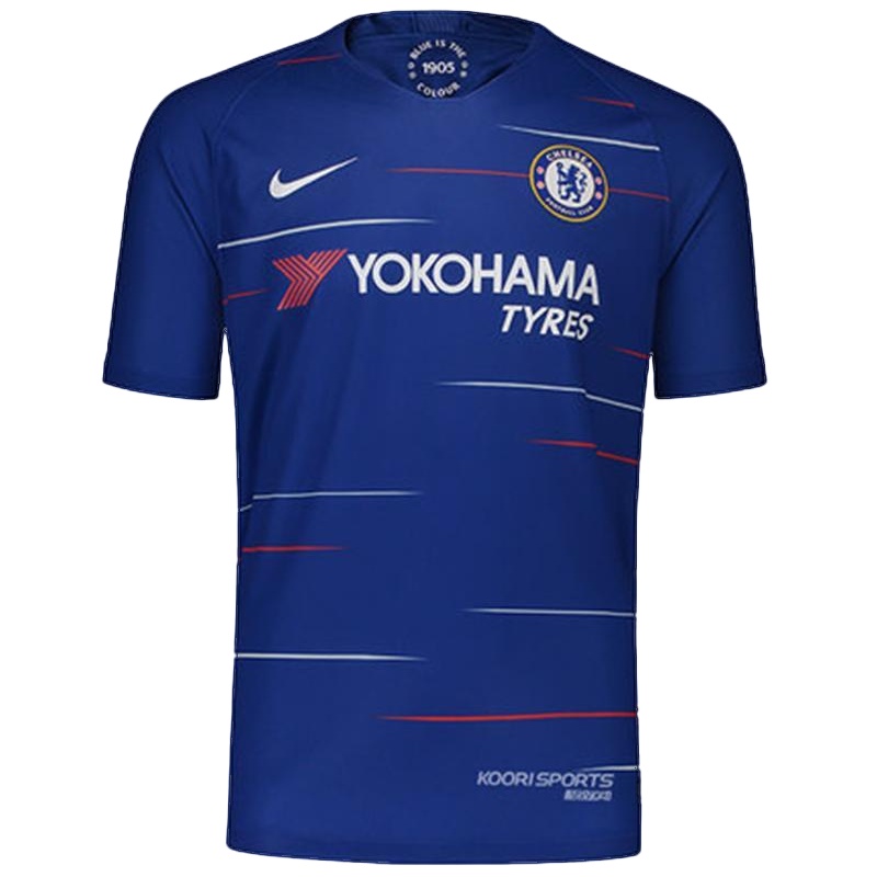 NIKE耐克英超切尔西18-19新足球队服主场短袖球迷服 919009-496