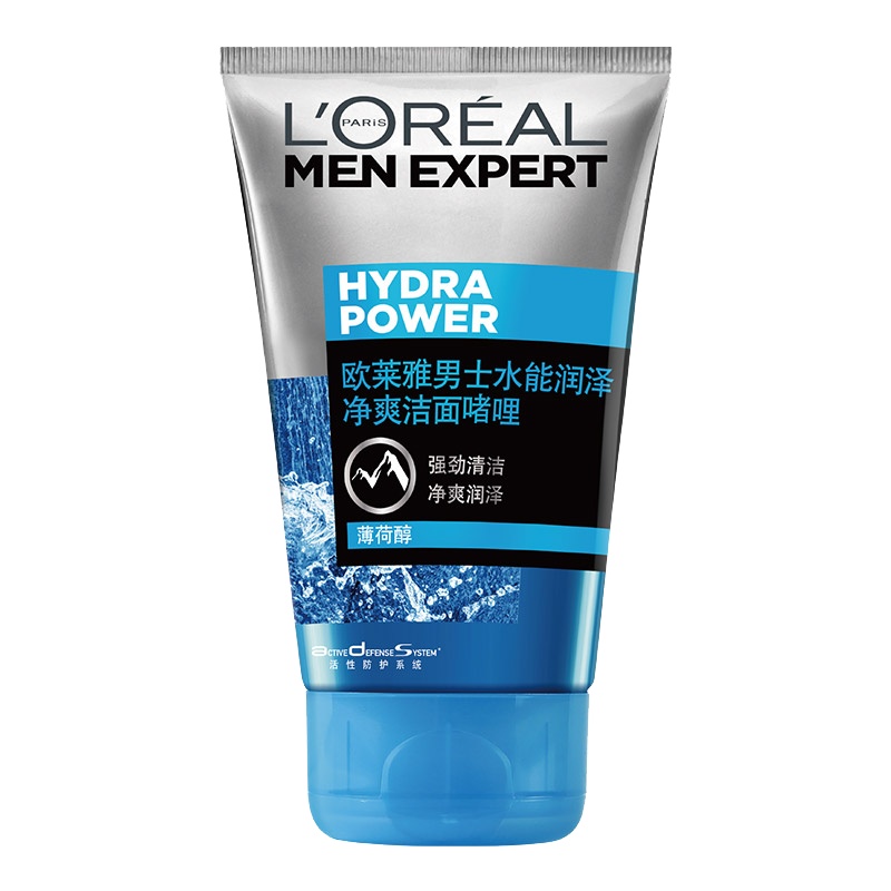 欧莱雅(LOREAL)男士水能润泽净爽洁面啫哩100ml