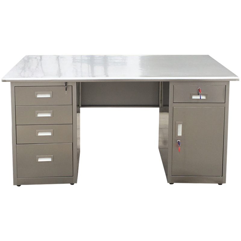 质凡不锈钢电脑办公桌工作台车间办公医疗操作试验净化写字台简约环保