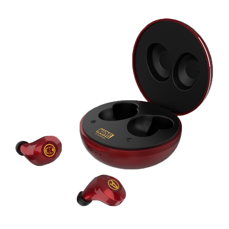 Hobby box漫威联名tws无线蓝牙耳机双耳运动钢铁侠隐形入耳式复仇者联盟适用苹果米oppo华为安卓通用超长续航