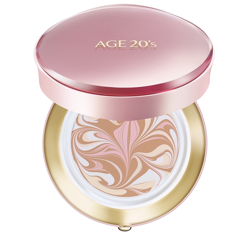 [新款四色拉花]韩国AGE20`s爱敬精华气垫 #23自然色 四色拉花粉盒水润大师气垫bb霜14g*2 控油遮瑕防晒补妆