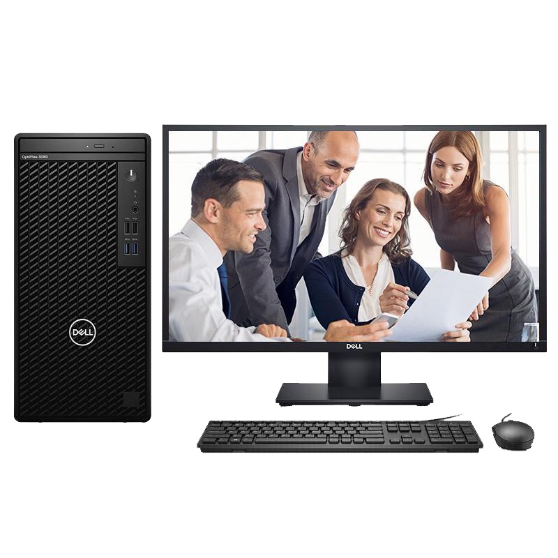 戴尔(Dell)Optiplex3080MT商用电脑套机21.5英寸显示器(I5-10500 4G 1T 三年)E