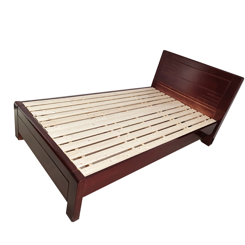 巨高家具宿舍公寓单人实木床橡木床 胡桃色