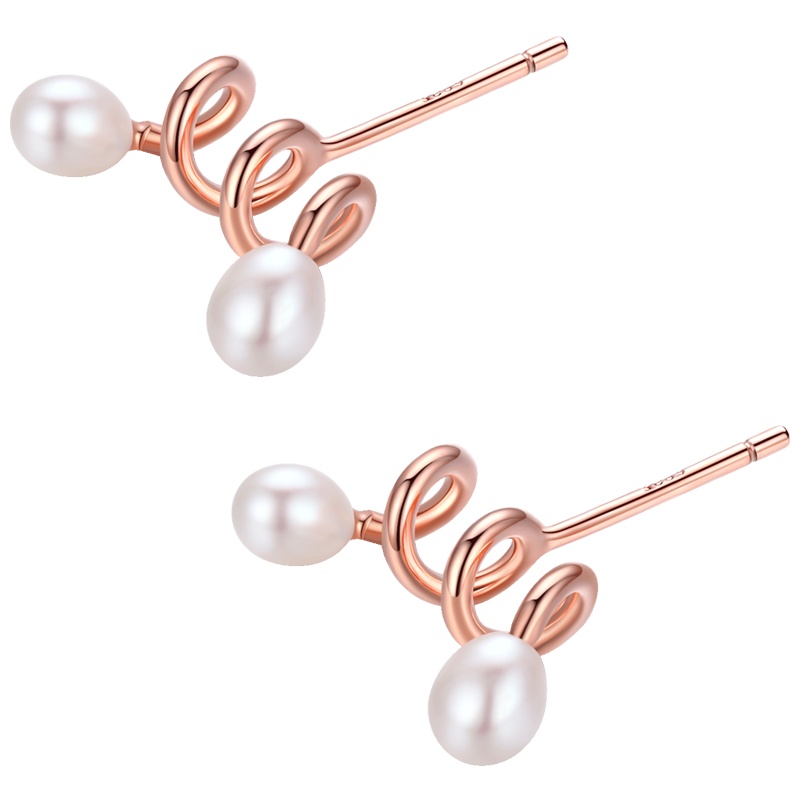 佰色传情BRIR淡水珍珠925纯银耳环耳饰韩国网红设计师耳钉