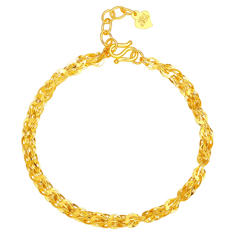 梦金园 黄金手链 足金999 闪耀凤尾足金手链 女士 /计价 送女友 送家人 黄金饰品首饰