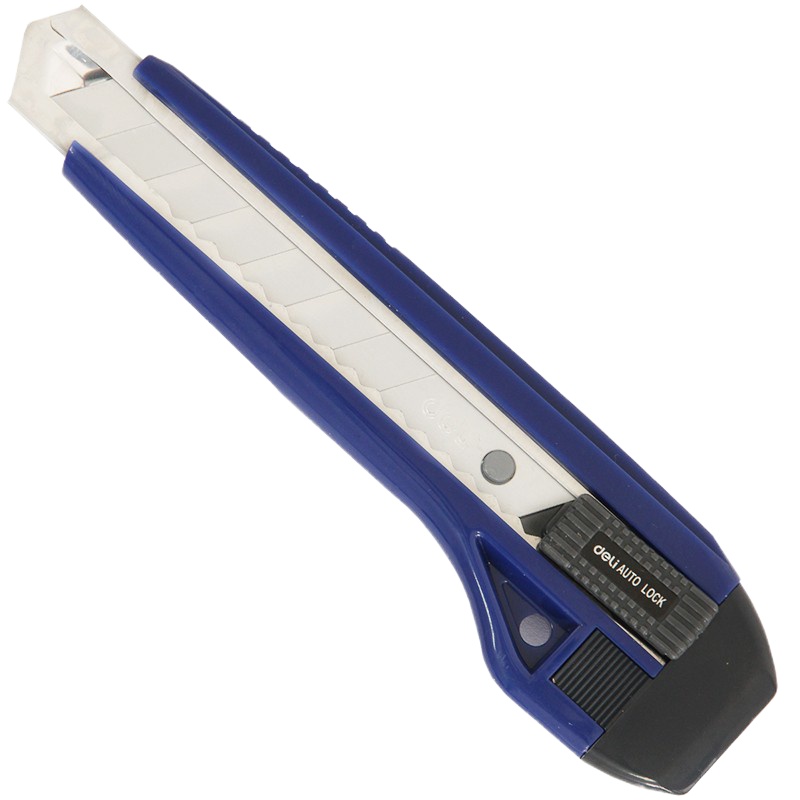 得力(deli)大号耐用美工刀 手动锁定功能裁纸刀/小刀 2041