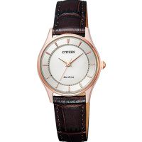 西铁城(CITIZEN) 手表光动能皮带时尚情侣女表EM0403-02A