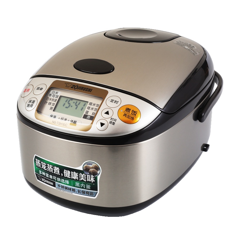 象印(ZO JIRUSHI)电饭煲NS-TSH10C 微电脑定时多功能电饭锅3L三维立体加热合金内胆家用带蒸笼4-6人份
