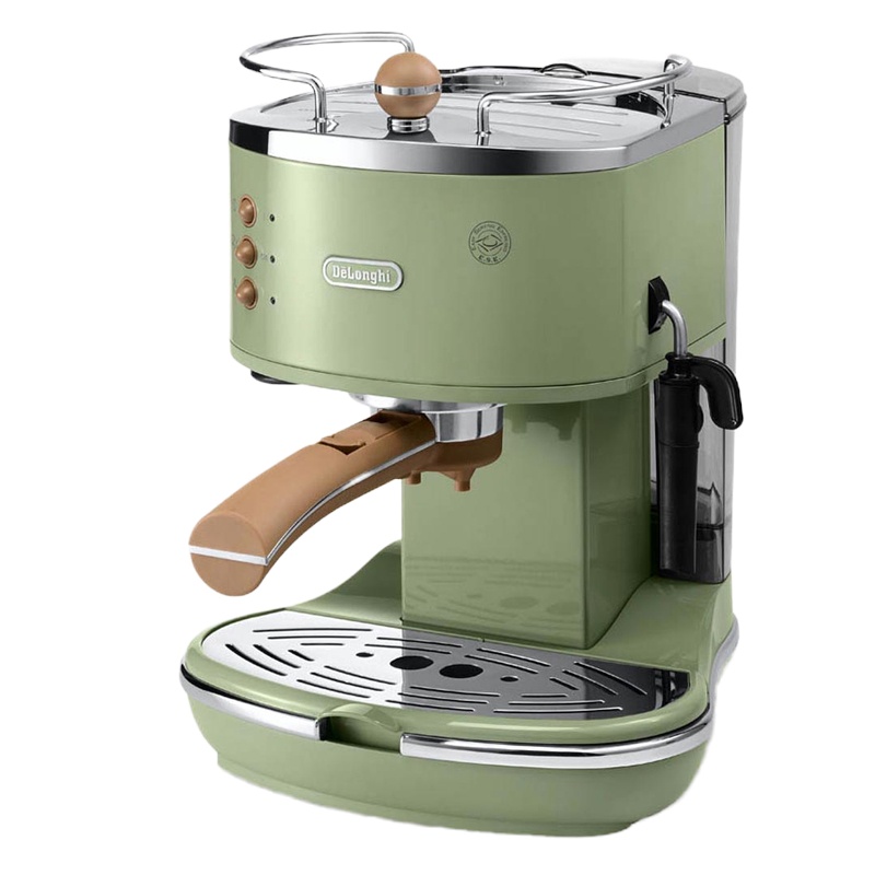 德龙(DeLonghi) ECO310.VGR 泵压式咖啡机 家用意式半自动咖啡机 不锈钢锅炉 蒸汽 手动奶泡