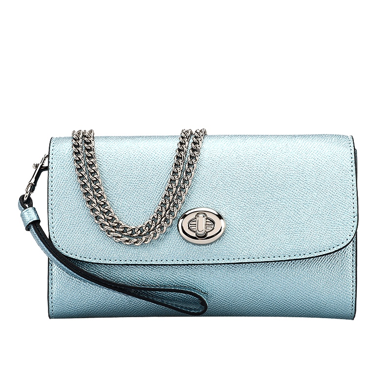 COACH 蔻驰 女斜挎包 女士皮质手拿单肩斜挎两用包