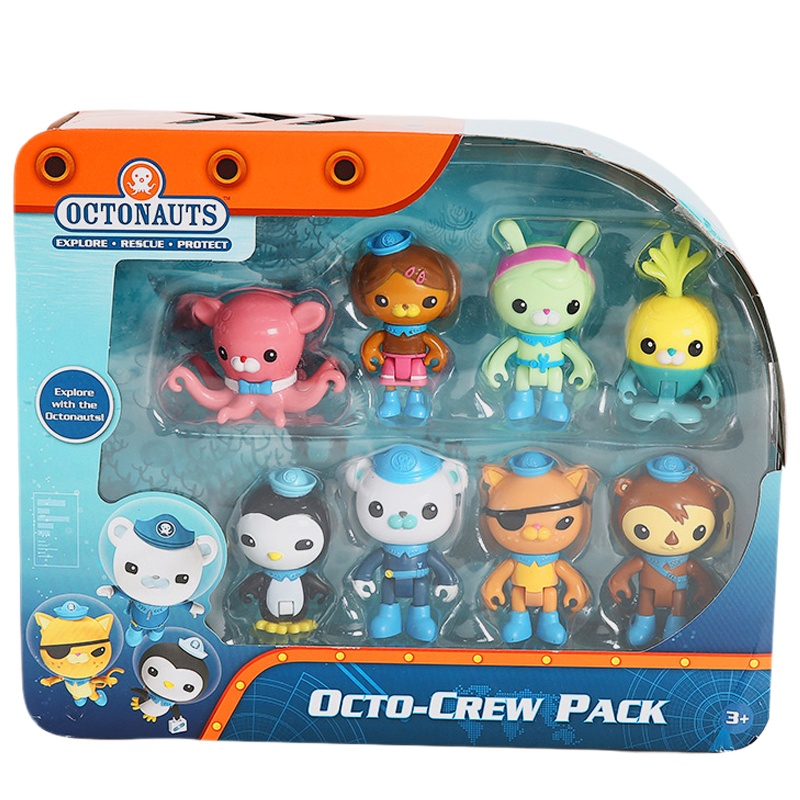 Octonauts 海底小纵队费雪,Fisher Price 海底小纵队探险队员8个装动漫玩具 Y9297