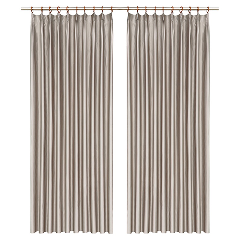 苏宁极物 仿丝质感柔滑基础素色平面窗窗帘 装饰+半遮光