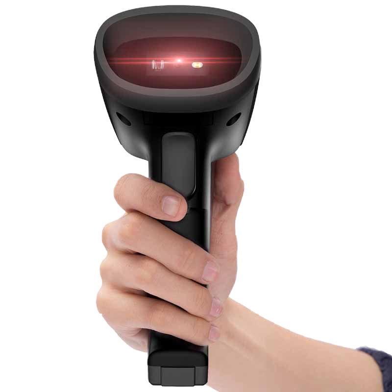 得力(deli)无线一二维码 收银微信收款手机支付条形码扫码器快递条码枪14950W黑