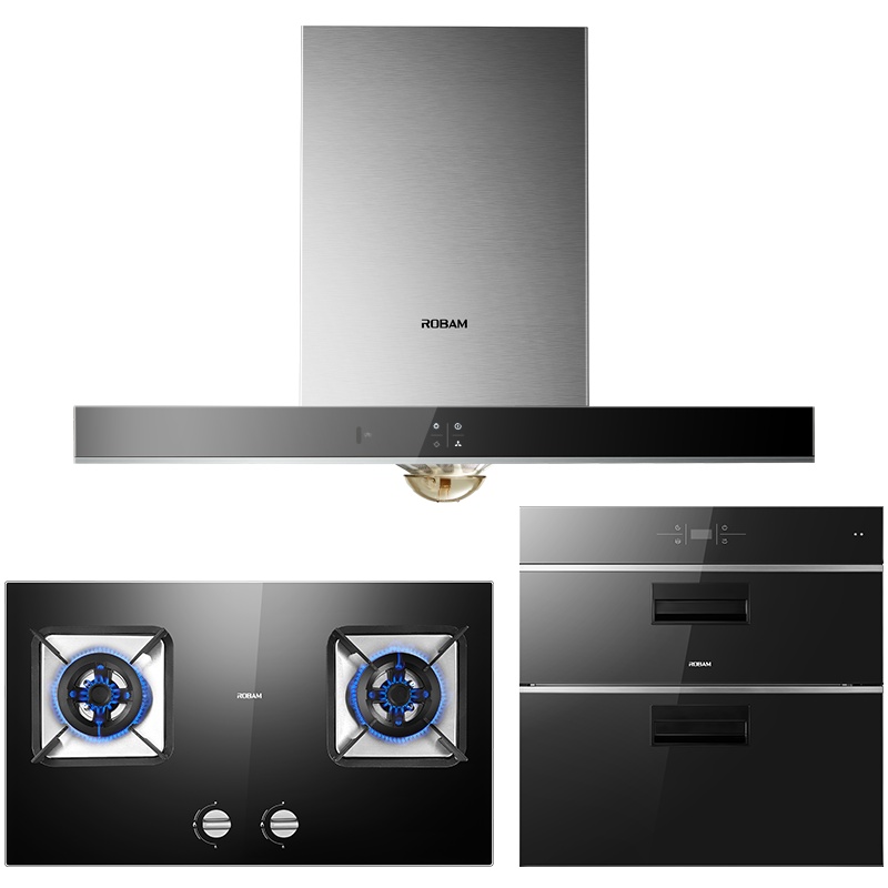老板(ROBAM) 烟灶消套餐 20立方油烟机4.5kW火力灶具消毒柜套餐67X2H+32B6X(天然气)+XB702X