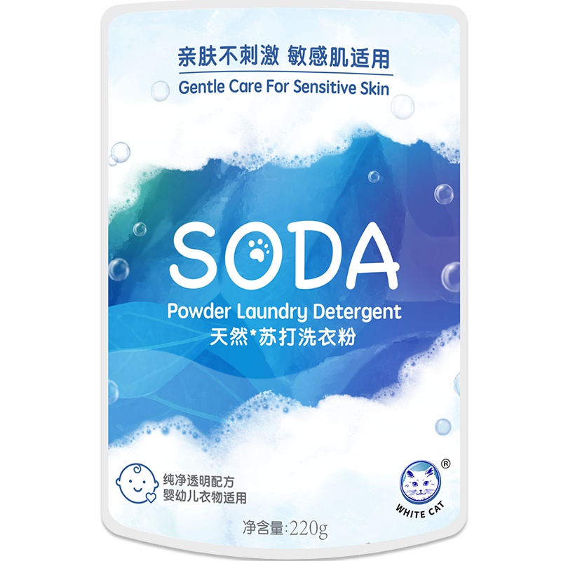 白猫天然苏打洗衣粉220g