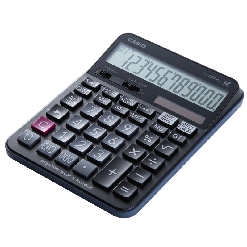 卡西欧(CASIO)DJ-120DPlus 办公百步回查 300步回查 计算器