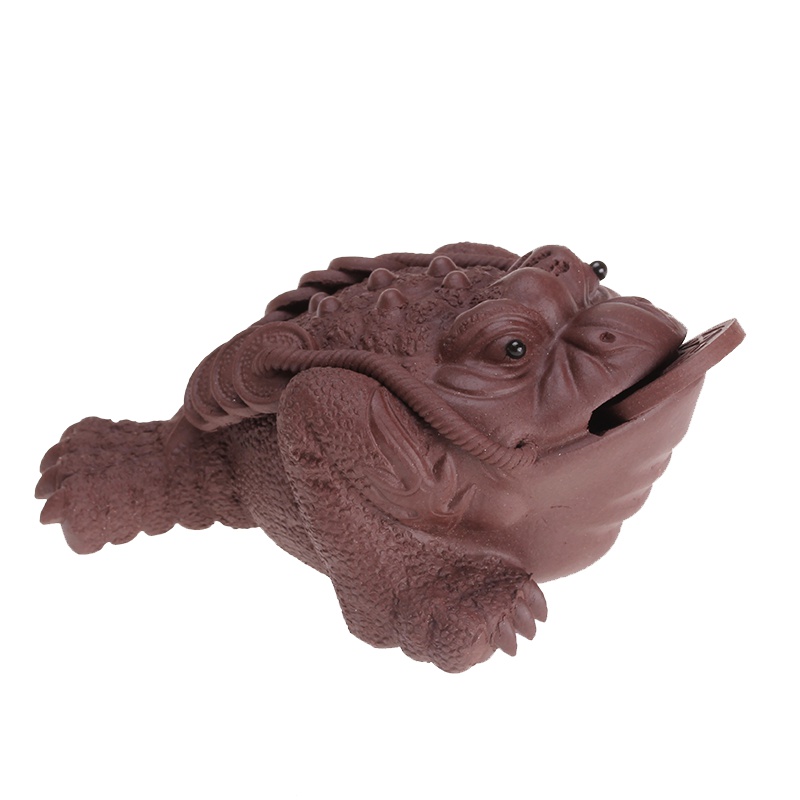 [子冶]金蟾 原矿紫泥 茶宠 紫砂摆件 茶具 宜兴紫砂 手工 正品 (小号款)