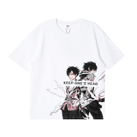 A21夏季2021新款男装 针织宽松圆领落肩短袖T恤衫男士百搭潮上衣