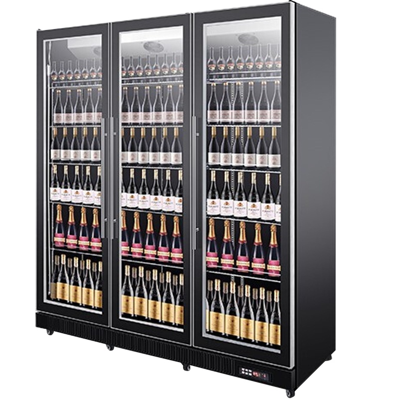 德玛仕展示柜冷藏柜酒吧超市商用保鲜柜蔬菜饮料展示柜厨房立式冰柜风直冷三门全屏风冷LG-1660FH(1300L大容量)