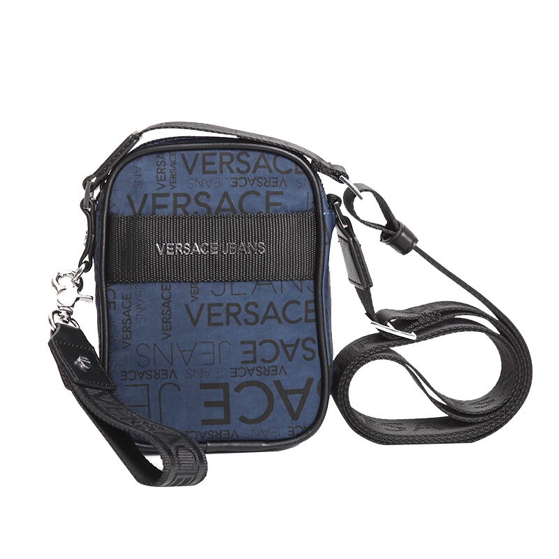 VERSACE JEANS范思哲 春夏新款 男士蓝色聚酯纤维迷你斜挎包E1YTBB22 71117 240 特价
