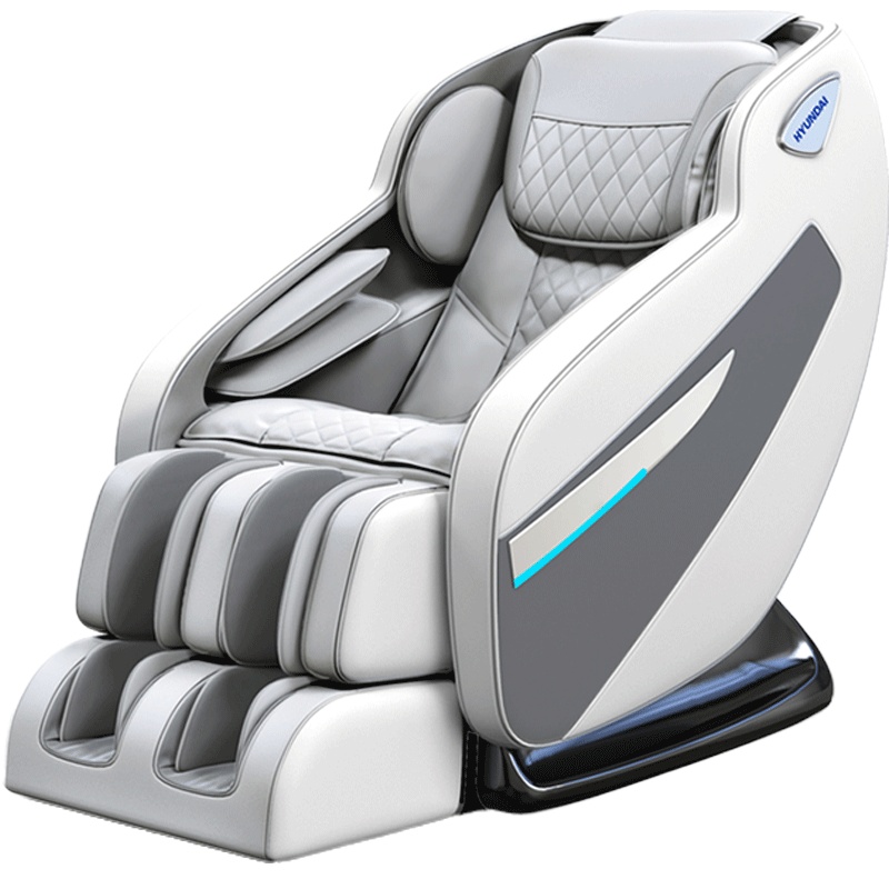 HYUNDAI智能按摩椅6130家用全身全自动太空豪华舱小型多功能电动沙发深V零重力颈椎肩腰揉捏按摩器高配灰色