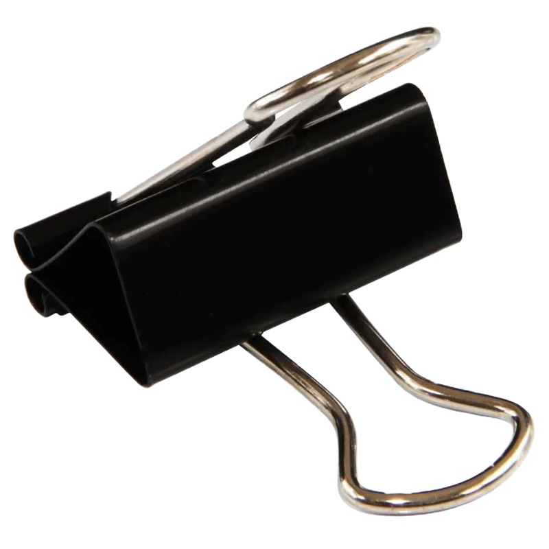 得力3#筒装黑色长尾票夹(32mm/24pcs) 8563