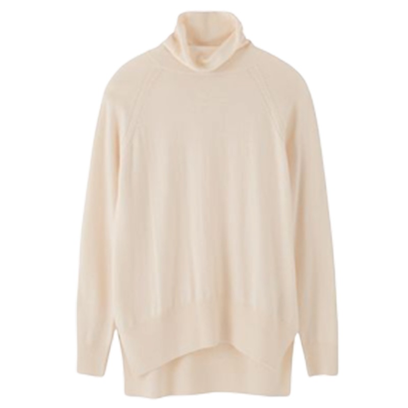 【专柜同款】拉夏贝尔冬季新款时尚宽松堆堆领显瘦内搭韩版百搭针织衫女10017370