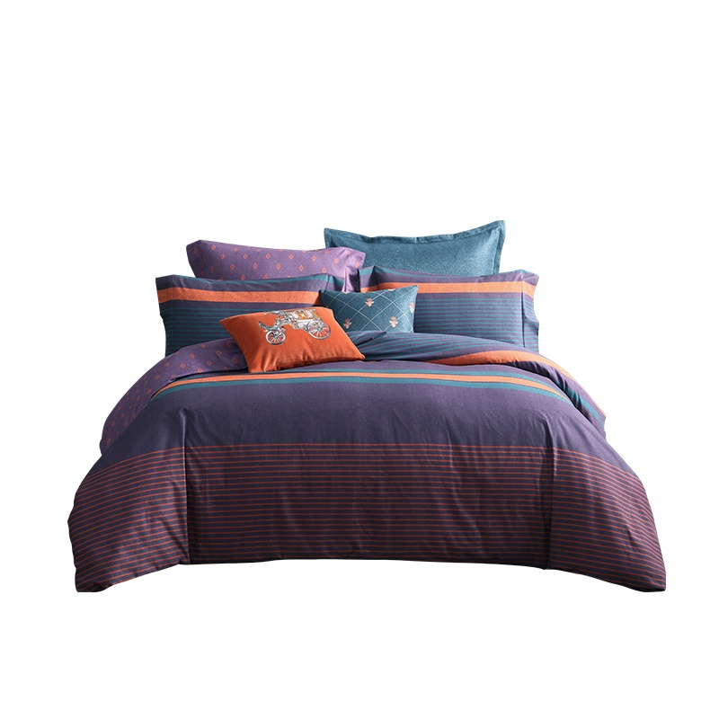 梦洁(MENDALE)家纺 纯棉磨毛四件套网红款双人被套床单加厚保暖冬季