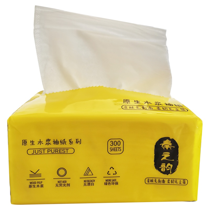 秦之韵 抽纸 超韧3层100抽 软抽纸巾*1包