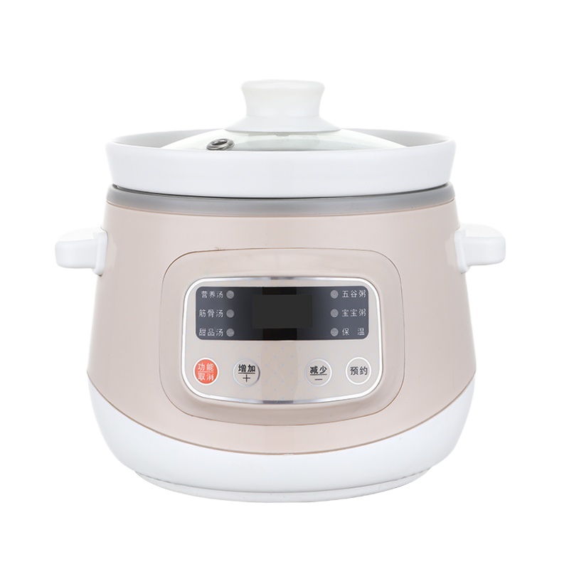 宝宝迷你小电炖锅陶瓷养生纳丽雅(Naliya)bb煲婴儿辅食煮粥锅全自动熬粥煲汤 象牙灰