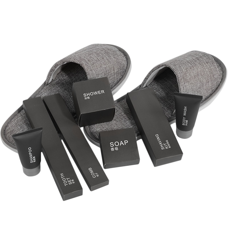 酒店客房一次性用品香皂宾馆客栈身体护理香皂定制 深灰卡盒香皂50个