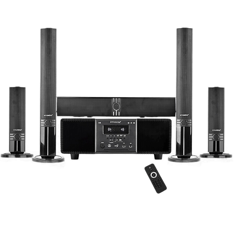 现代 HYUNDAI 家庭影院音响组合KTV套装 模拟5.1音响设备客厅电视家用壁挂落地 H1家影+万利达麦克风VT16
