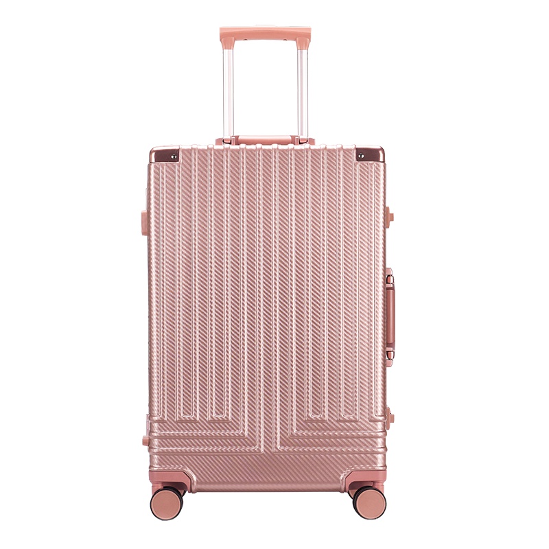 时尚铝框拉杆箱国际通用海关锁行李箱防刮编织纹旅行箱GD850926 26寸