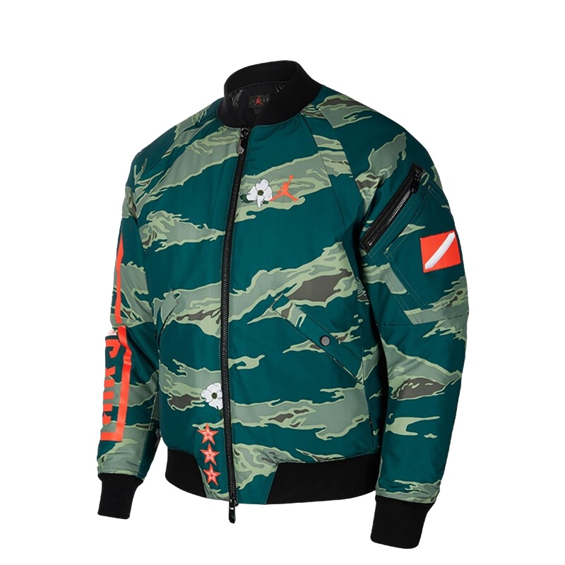 耐克（NIKE）男款Jordan运动服迷彩印花飞行夹克休闲外套AT9006-010